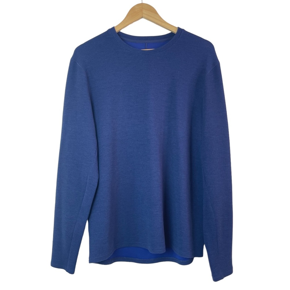 Lululemon Men’s Shift Stitch Crew Long Sleeve Waffle Knit Tee Casual Top